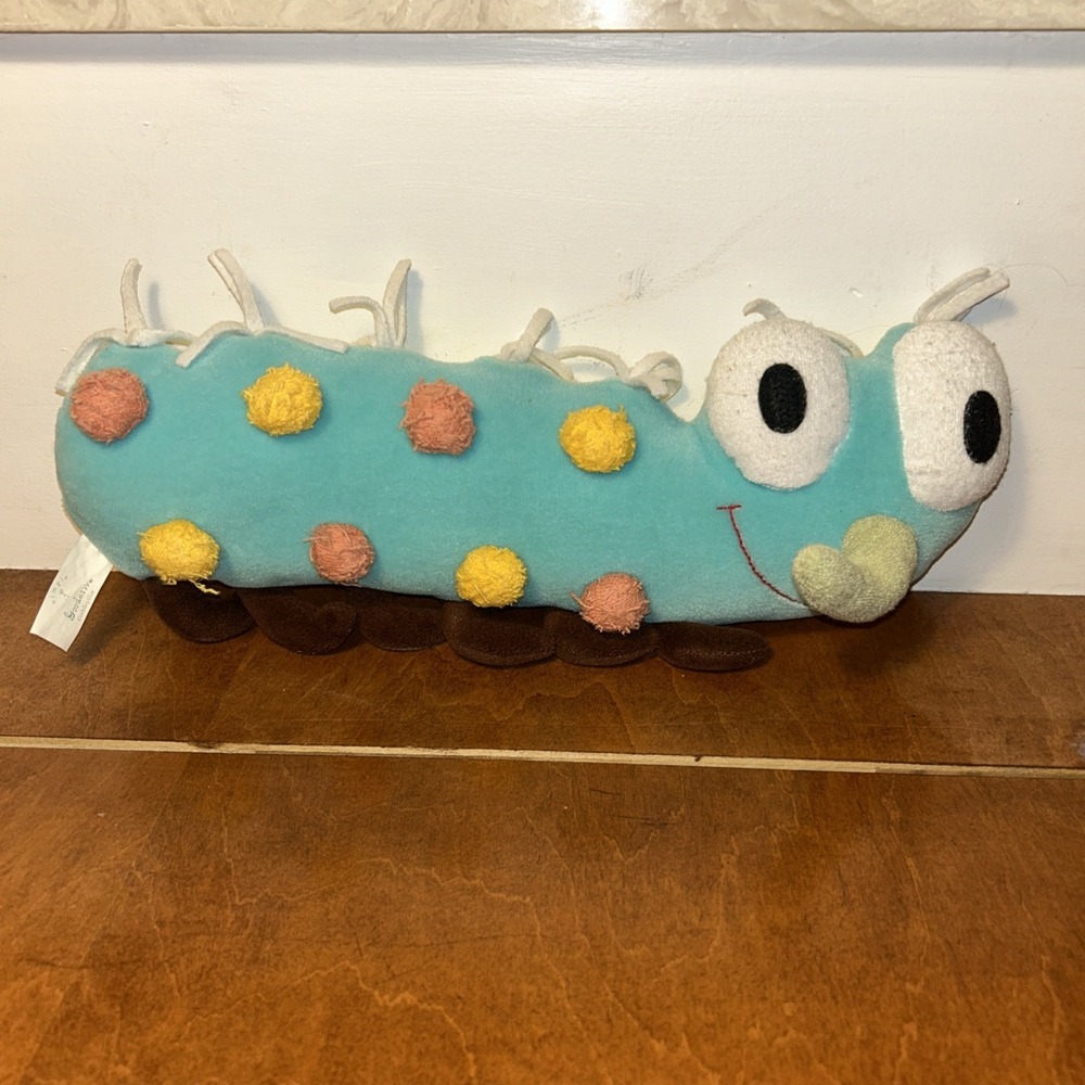 Bed Bath & Beyond Simple Goodness Cuddlepillar Catapillar  14" Blue P5